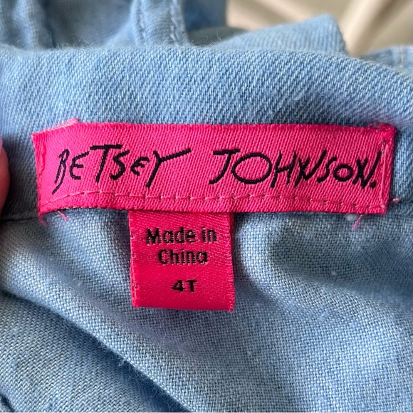 •Betsey Johnson• Embroidered Chambray Vest - Size 4T - Picture 2 of 8
